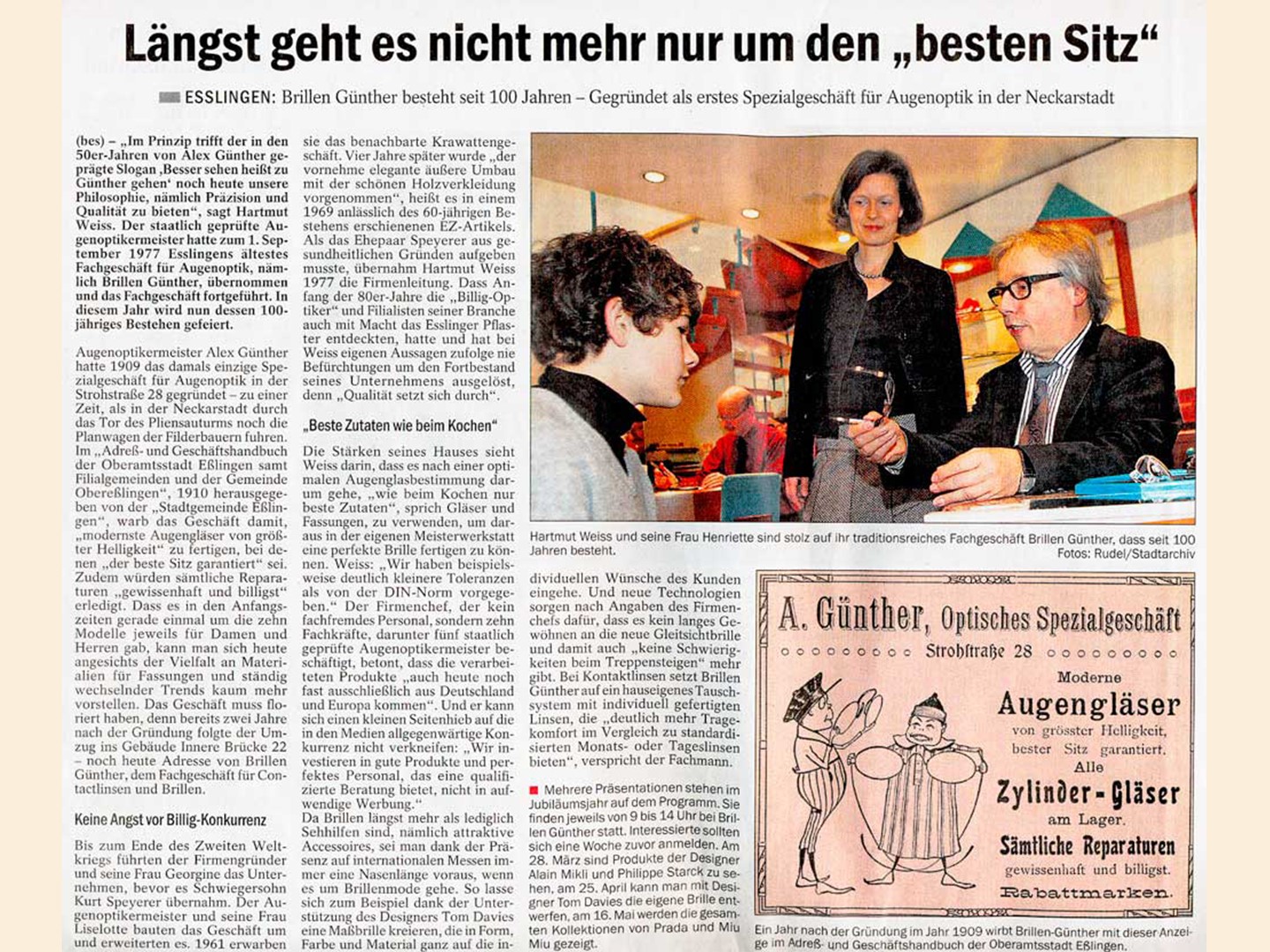 Esslinger Zeitung Mrz 2009 100 Jahre