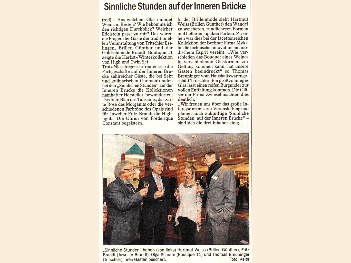 Esslinger Zeitung Sinnliche Stunden 2013